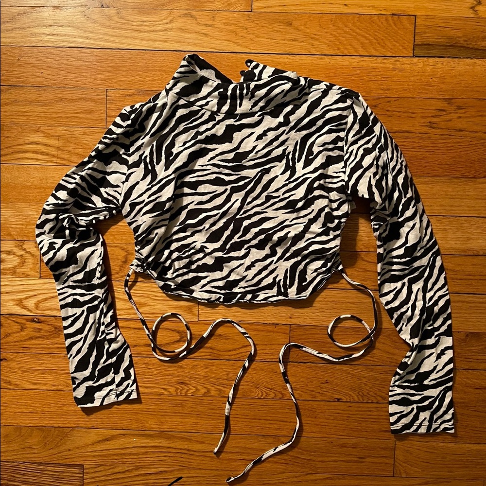 Motel rocks cropped zebra backless